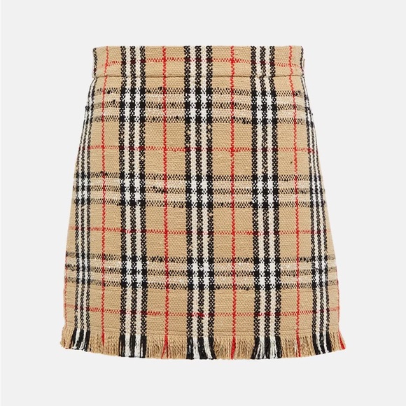 Authentic Burberry Check cotton-blend miniskirt - Picture 6 of 7